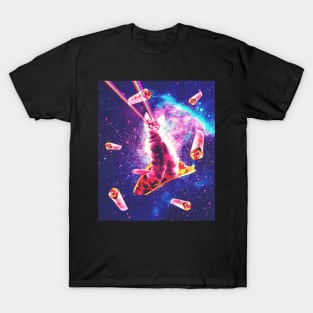 Outer Space Taco Cat - Rainbow Laser Eyes, Burrito T-Shirt